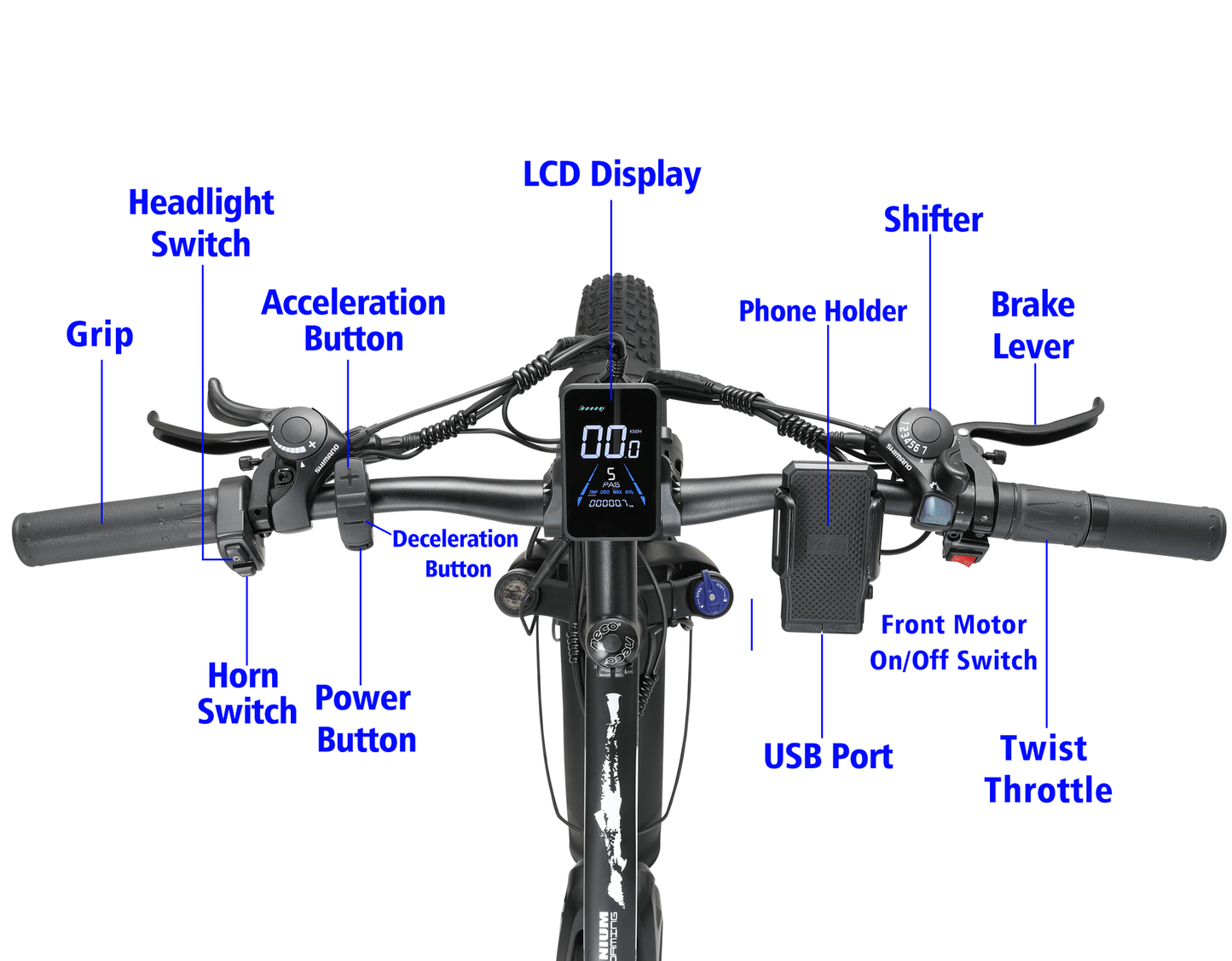 Electric Bike KETELES 48V 23AH Dual Motor 1000W x2 26" Fat Tire MTB - GoTypical