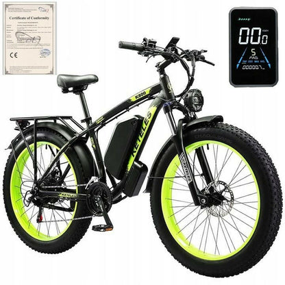 Electric Bike KETELES 48V 23AH Dual Motor 1000W x2 26" Fat Tire MTB - GoTypical