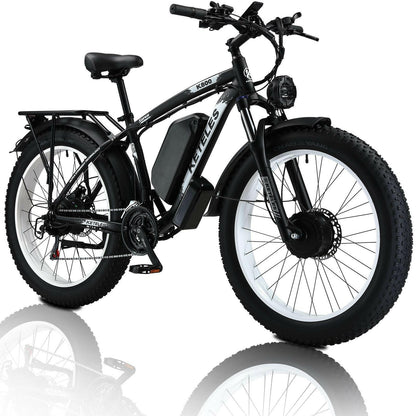 Electric Bike KETELES 48V 23AH Dual Motor 1000W x2 26" Fat Tire MTB - GoTypical
