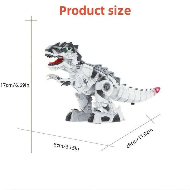 Electric T-Rex Dinosaur Toy – Walking Robot with LED Tail & Roar Sounds - GoTypical
