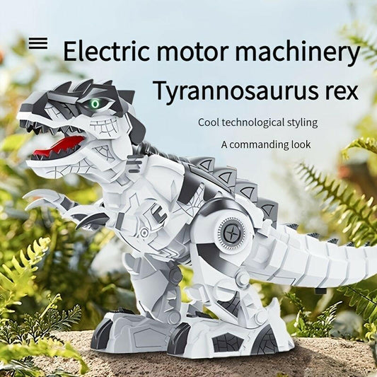 Electric T-Rex Dinosaur Toy – Walking Robot with LED Tail & Roar Sounds - GoTypical