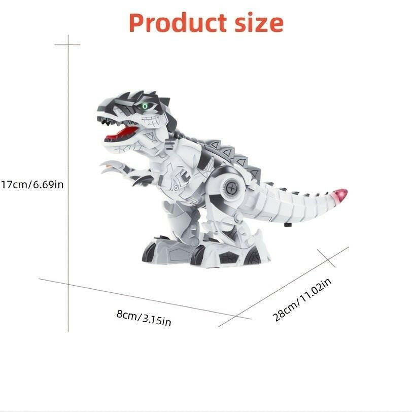 Electric T-Rex Dinosaur Toy – Walking Robot with LED Tail & Roar Sounds - GoTypical