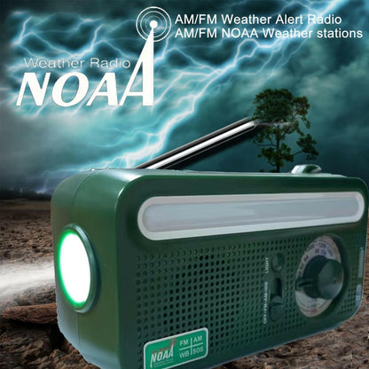 Emergency Radio Solar Hand Crank – Weather Radio with NOAA Alerts LED Flashlight - GoTypical