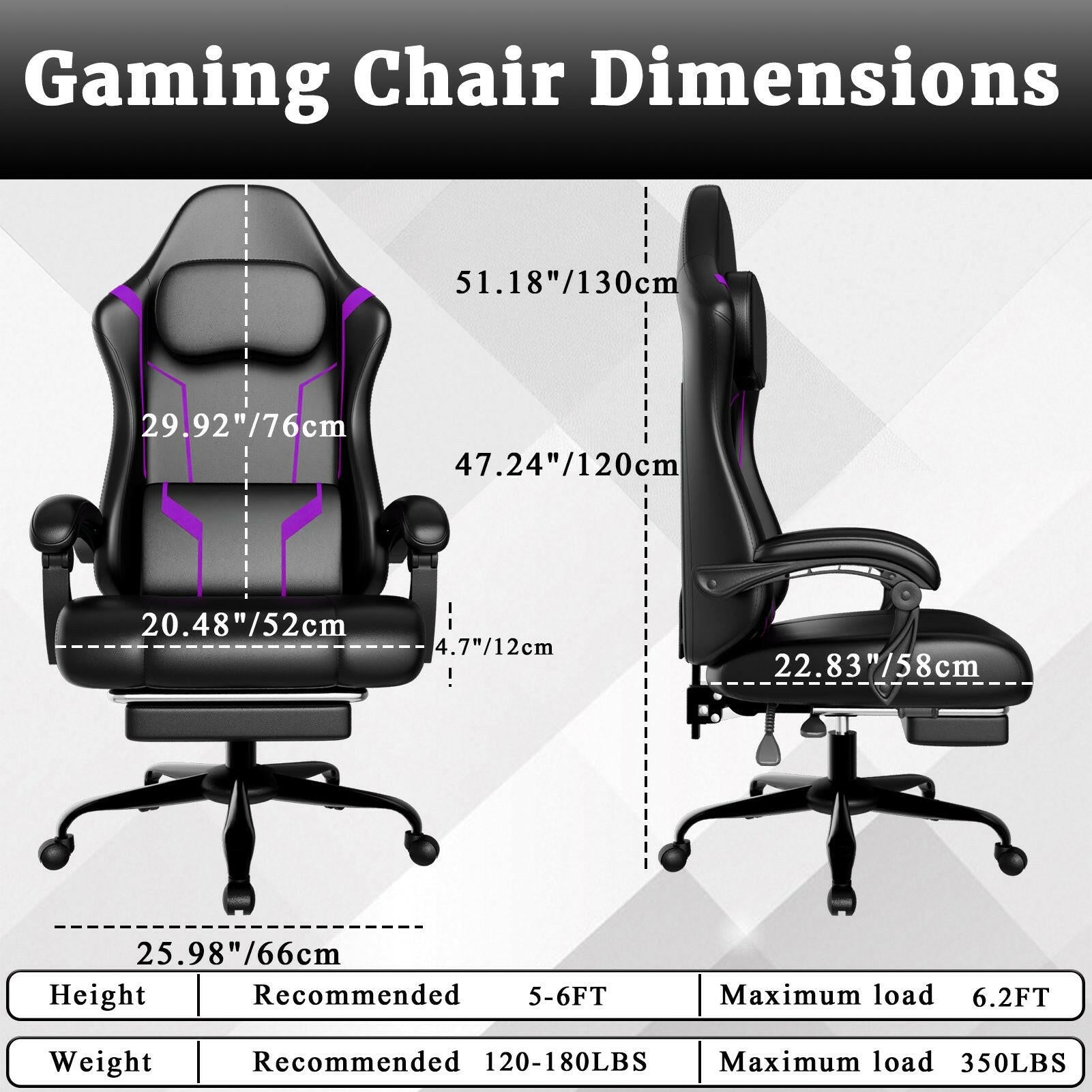 Ergonomic Gaming Chair – Electronic Pocket Spring Pad & Adjustable Footrest - GoTypical