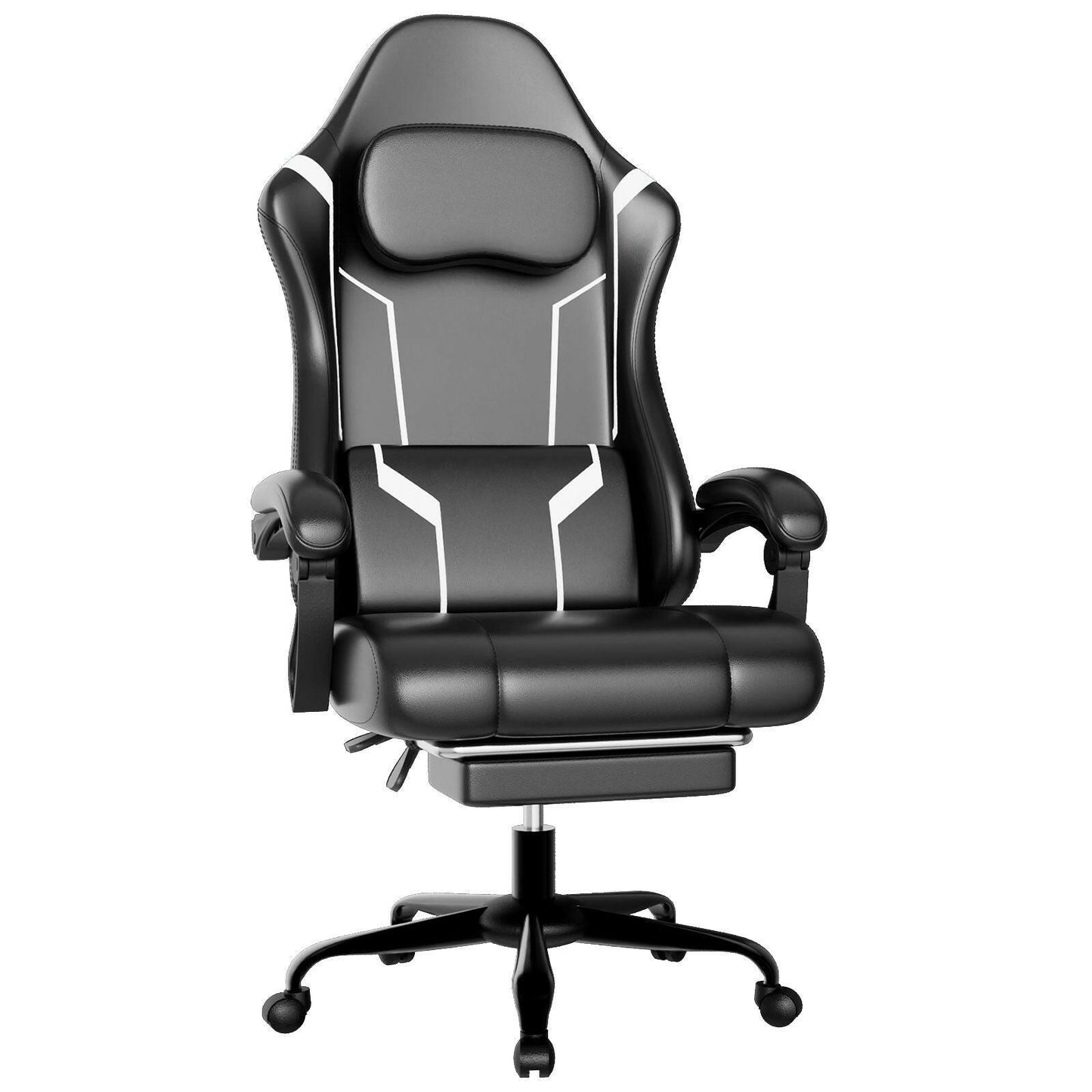 Ergonomic Gaming Chair – Electronic Pocket Spring Pad & Adjustable Footrest - GoTypical