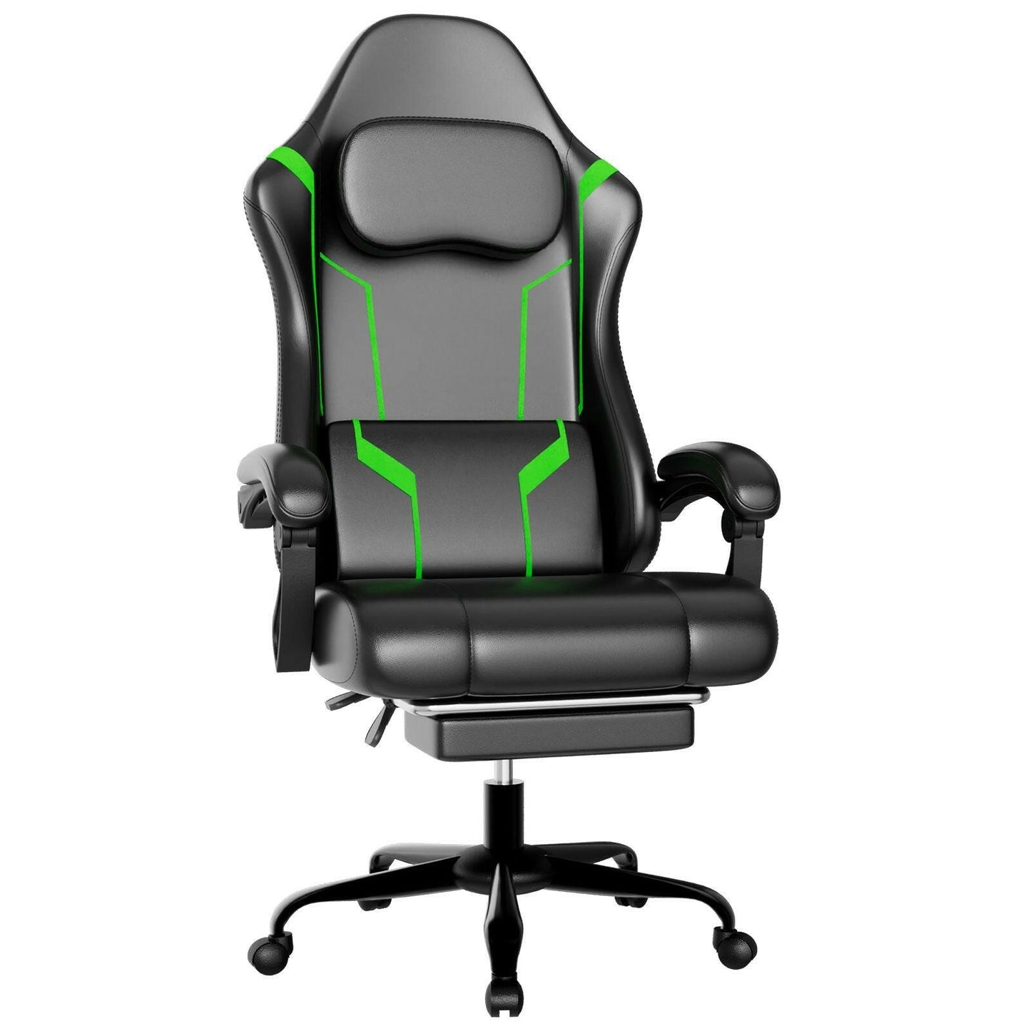 Ergonomic Gaming Chair – Electronic Pocket Spring Pad & Adjustable Footrest - GoTypical
