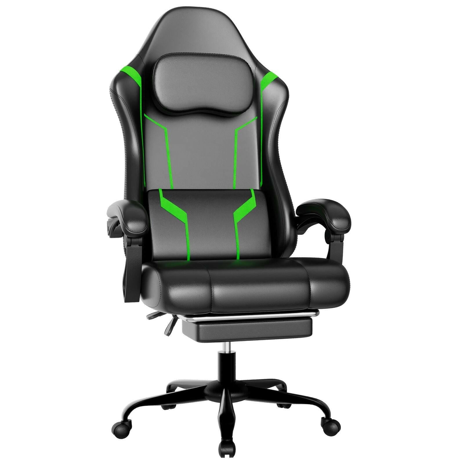 Ergonomic Gaming Chair – Electronic Pocket Spring Pad & Adjustable Footrest - GoTypical