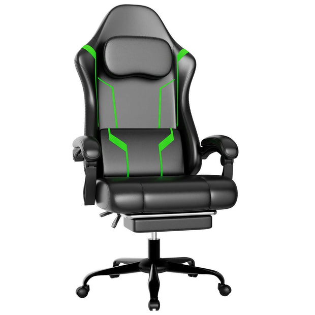Ergonomic Gaming Chair – Electronic Pocket Spring Pad & Adjustable Footrest - GoTypical