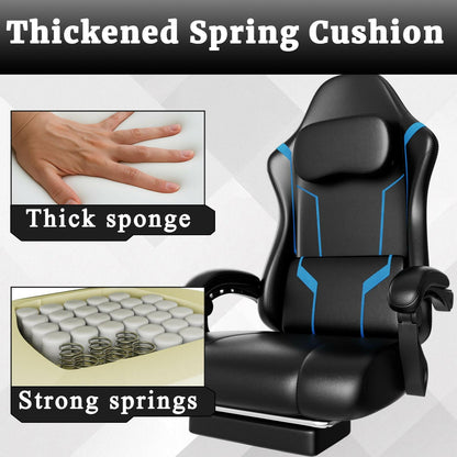 Ergonomic Gaming Chair – Electronic Pocket Spring Pad & Adjustable Footrest - GoTypical