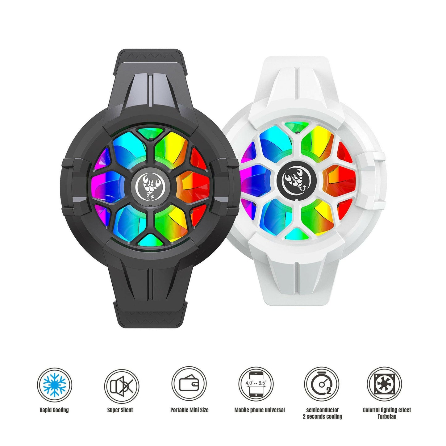 . Gaming Phone Cooler – Semiconductor Heat Dissipation Clip with Colorful Lights - GoTypical