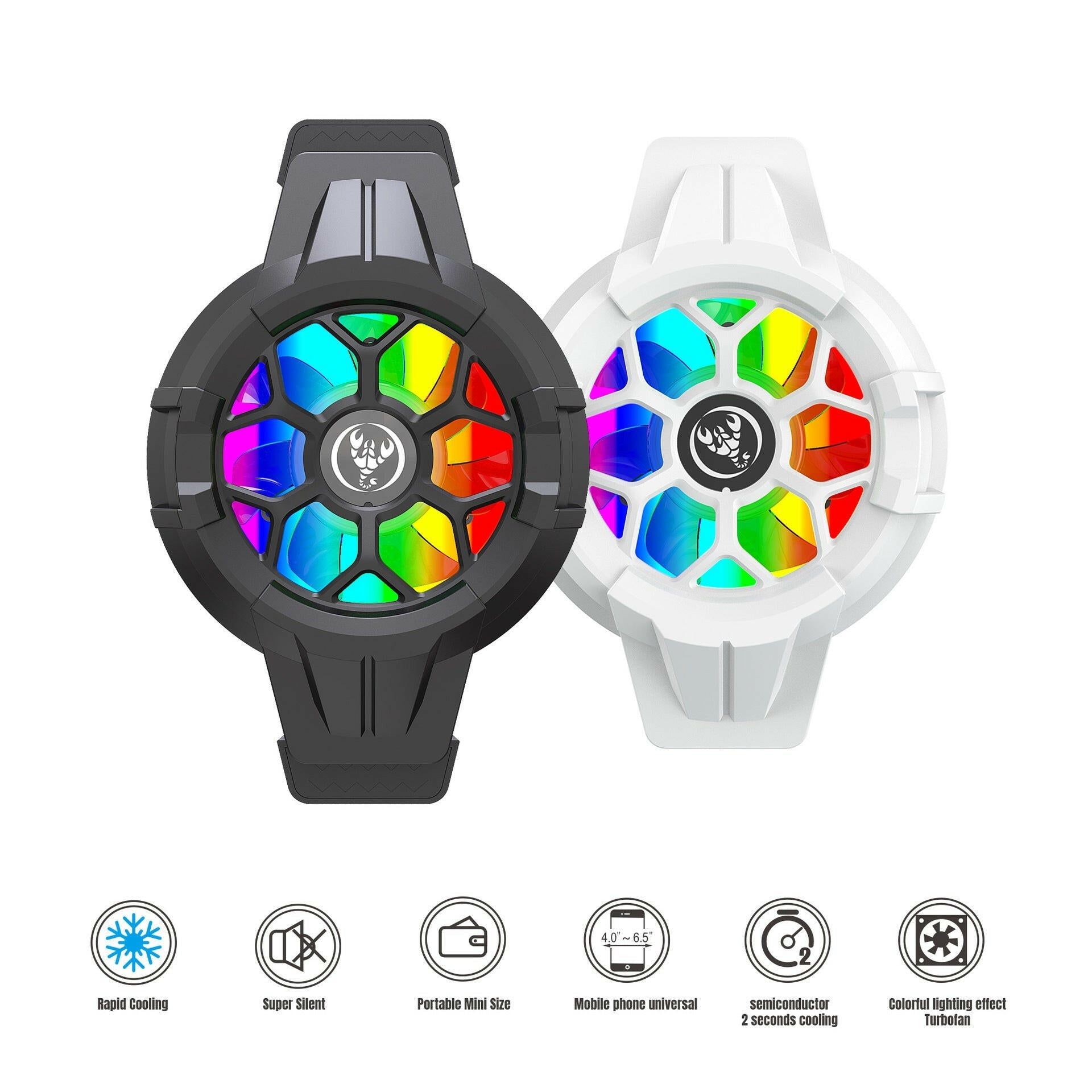 . Gaming Phone Cooler – Semiconductor Heat Dissipation Clip with Colorful Lights - GoTypical