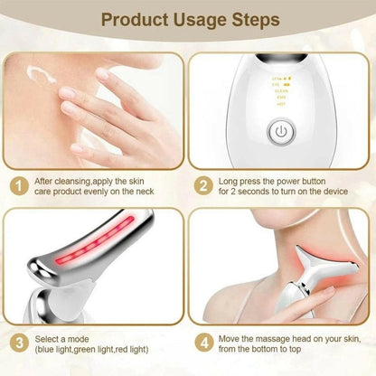 EMS Face And Neck Massager – 3 Colors Microcurrent Beauty Device Anti-Aging - GoTypical