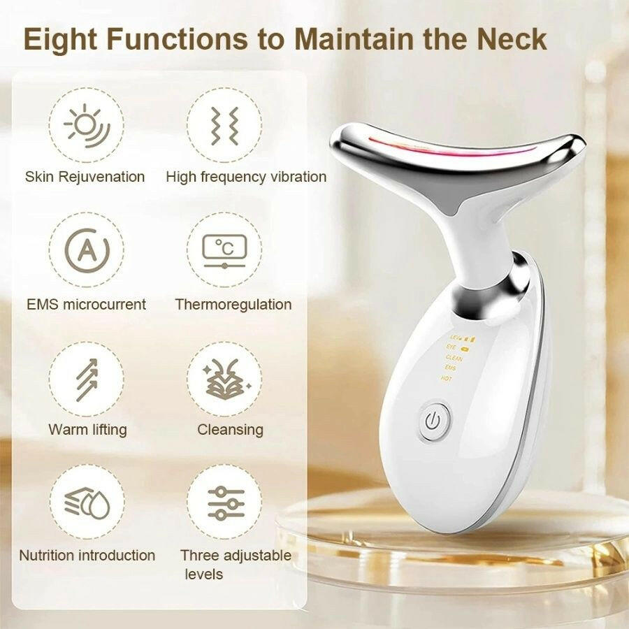 EMS Face And Neck Massager – 3 Colors Microcurrent Beauty Device Anti-Aging - GoTypical