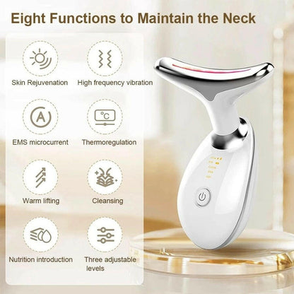 EMS Face And Neck Massager – 3 Colors Microcurrent Beauty Device Anti-Aging - GoTypical