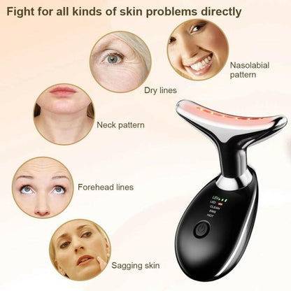 EMS Face And Neck Massager – 3 Colors Microcurrent Beauty Device Anti-Aging - GoTypical
