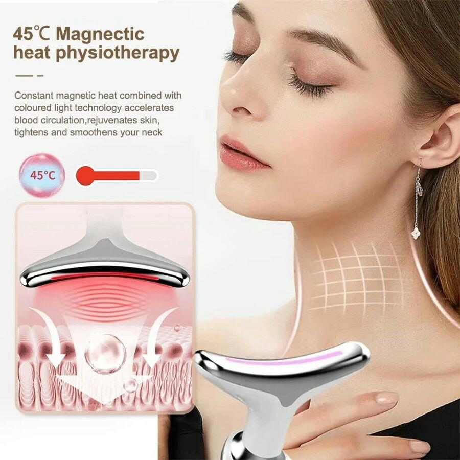 EMS Face And Neck Massager – 3 Colors Microcurrent Beauty Device Anti-Aging - GoTypical