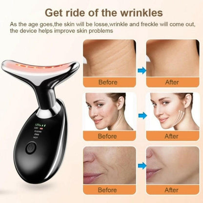 EMS Face And Neck Massager – 3 Colors Microcurrent Beauty Device Anti-Aging - GoTypical