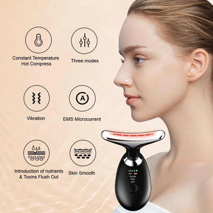 EMS Face And Neck Massager – 3 Colors Microcurrent Beauty Device Anti-Aging - GoTypical