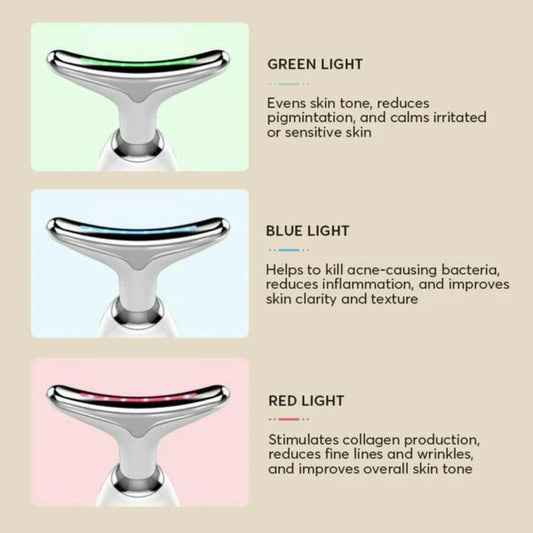 EMS Face And Neck Massager – 3 Colors Microcurrent Beauty Device Anti-Aging - GoTypical