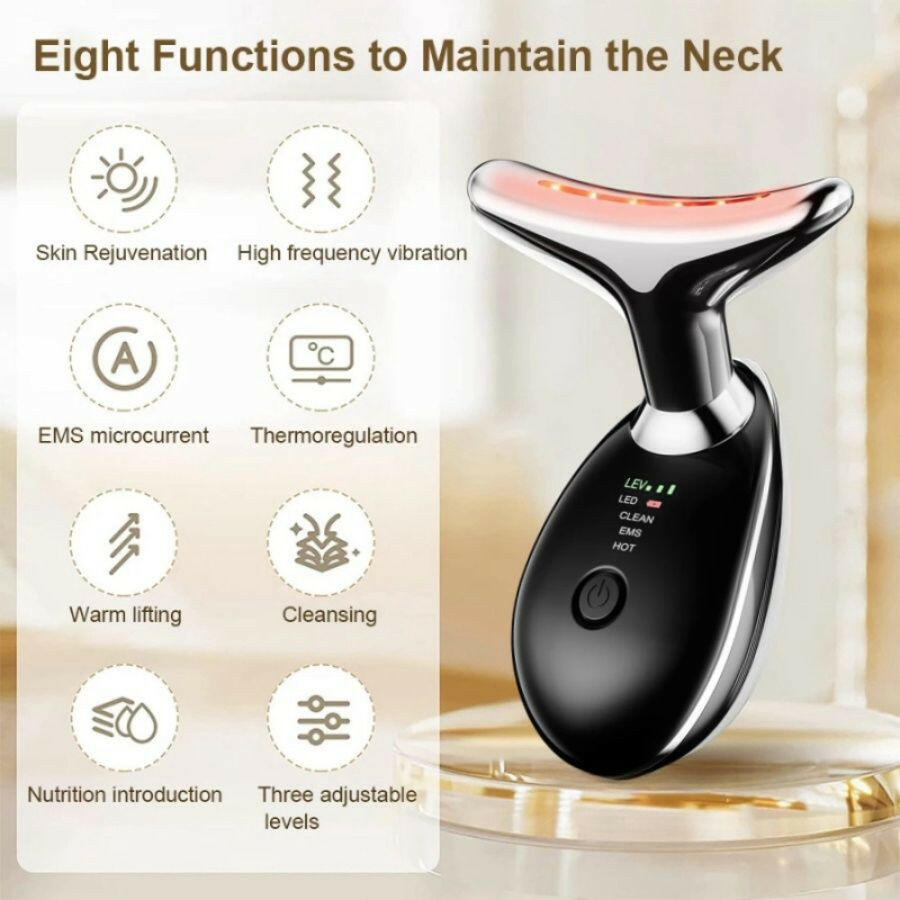 EMS Face And Neck Massager – 3 Colors Microcurrent Beauty Device Anti-Aging - GoTypical