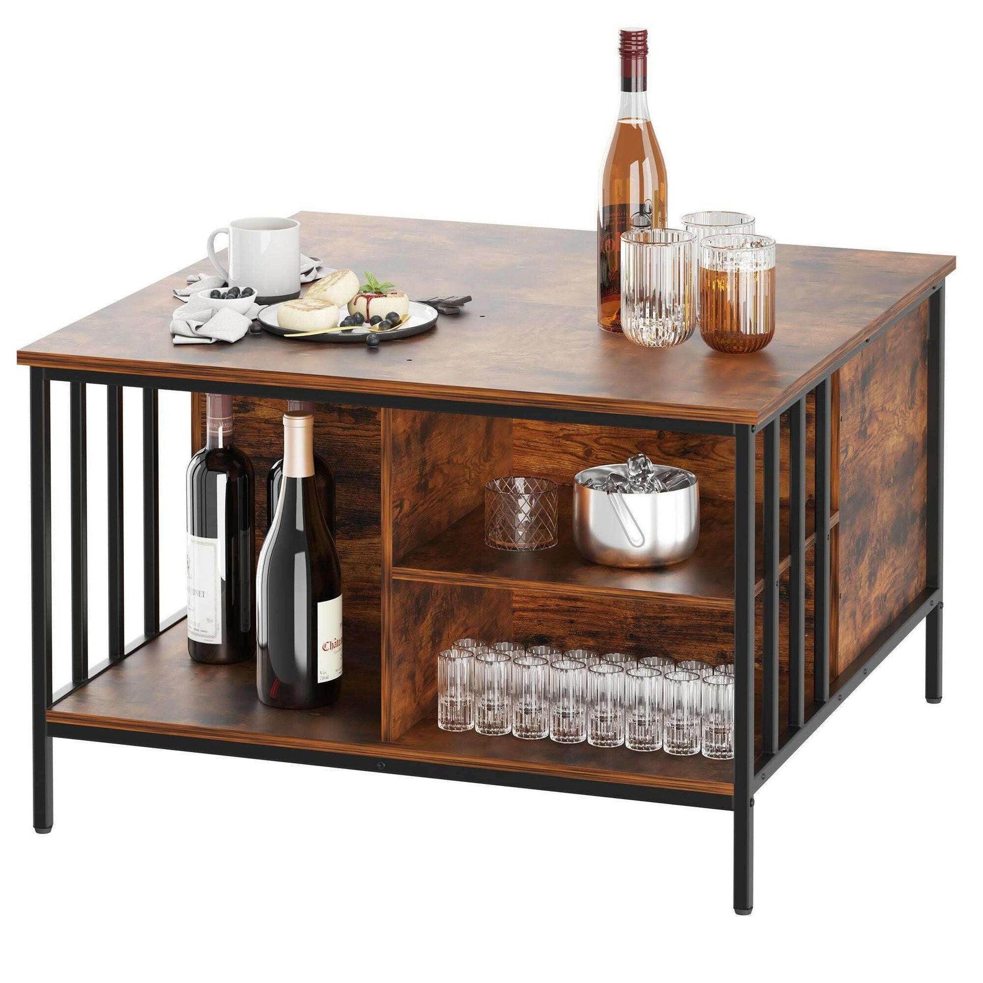 . Farmhouse Lift-Top Coffee Table – Adjustable Height, Hidden Storage - GoTypical