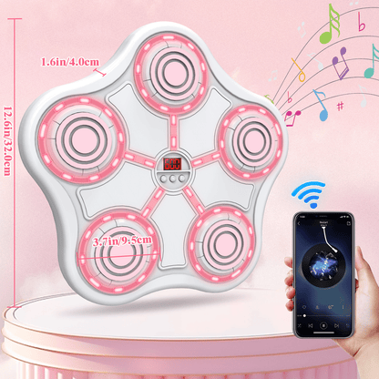 Five Key Boxing Target – Kids Fitness Training with Pink LED Lights - GoTypical