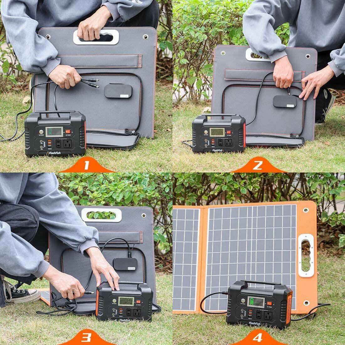 FlashFish 200W Portable Power Station – 40800mAh Solar Generator - GoTypical