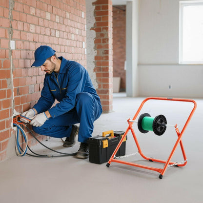 . Foldable Wire Spool Rack – Heavy Duty Metal Cable Caddy - GoTypical