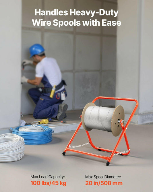. Foldable Wire Spool Rack – Heavy Duty Metal Cable Caddy - GoTypical