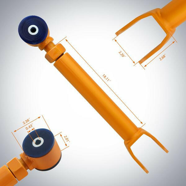 Adjustable Front Upper Control Arms Set – 0-8" Lift for 1997-06 Jeep Wrangler TJ - GoTypical