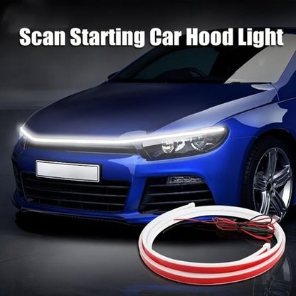 (FST - KH - 515)Upgrade Your Vehicle with a Universal 12V, 10W Start - Scan Car LED Hood Light White 70In Dynamic Daytime Running Light! - GoTypical
