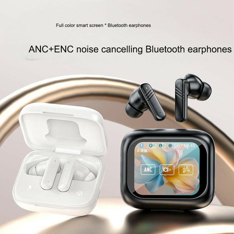. Bluetooth Earphones – Full Color Touch Screen, ANC+ENC, IPX5 Waterproof - GoTypical