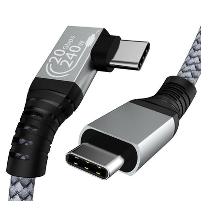 . Type-C Data Cable USB3.2c to C – 240W Fast Charging Braided - GoTypical
