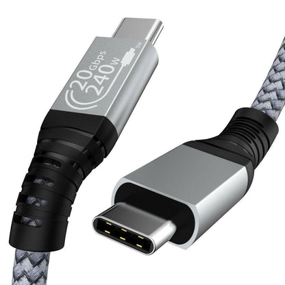 . Type-C Data Cable USB3.2c to C – 240W Fast Charging Braided - GoTypical