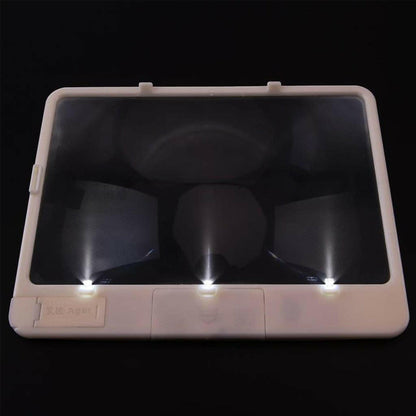 . LED Magnifying Glass – 3X Magnification with 3 LED Lights & PVC Frame - GoTypical