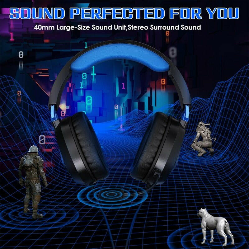 . G3100 Wired Gaming Earphones – Braided Cable, Earmuff Design - GoTypical