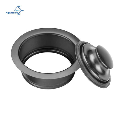 Aquacubic Garbage Disposal Flange and Stopper – Gunmetal Black Stainless Steel, Nano Surface - GoTypical