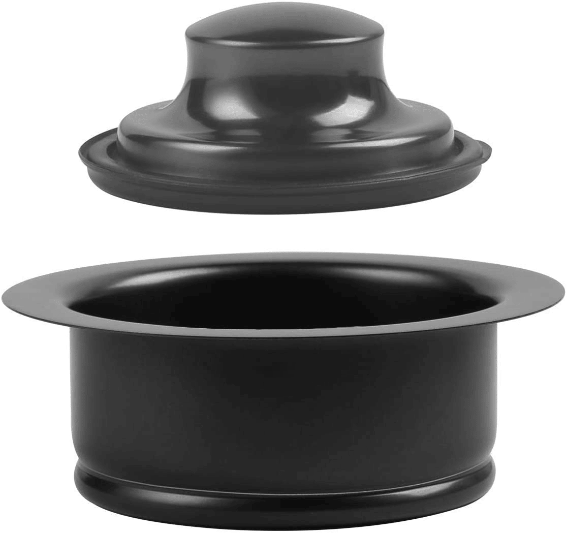 Aquacubic Garbage Disposal Flange and Stopper – Gunmetal Black Stainless Steel, Nano Surface - GoTypical