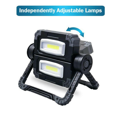 Dual Work Light – Gemini 2000 Lumen COB LED Portable with 3 Modes - GoTypical