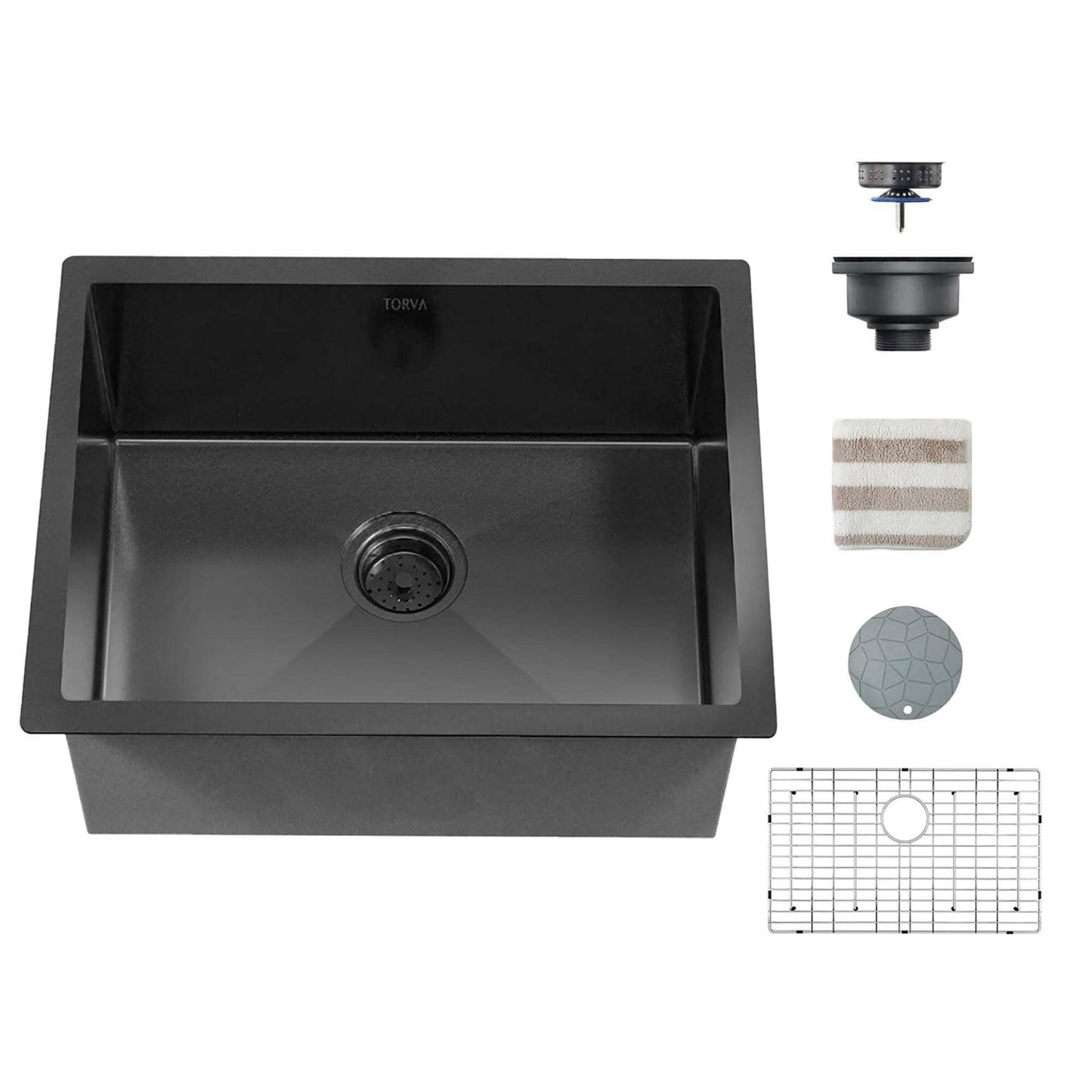 . Nano Coated Undermount Kitchen Sink – 16 Gauge Stainless Steel, Gunmetal Black - GoTypical
