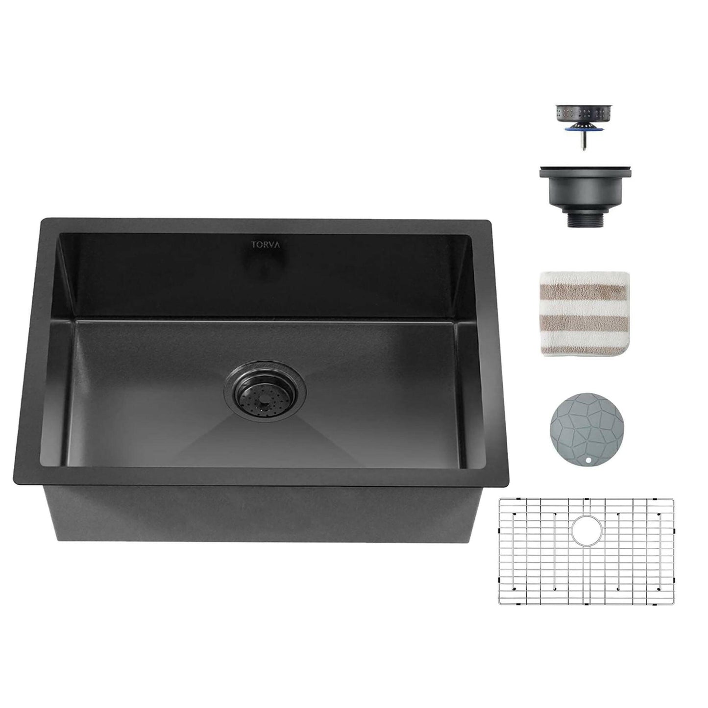 . Nano Coated Undermount Kitchen Sink – 16 Gauge Stainless Steel, Gunmetal Black - GoTypical