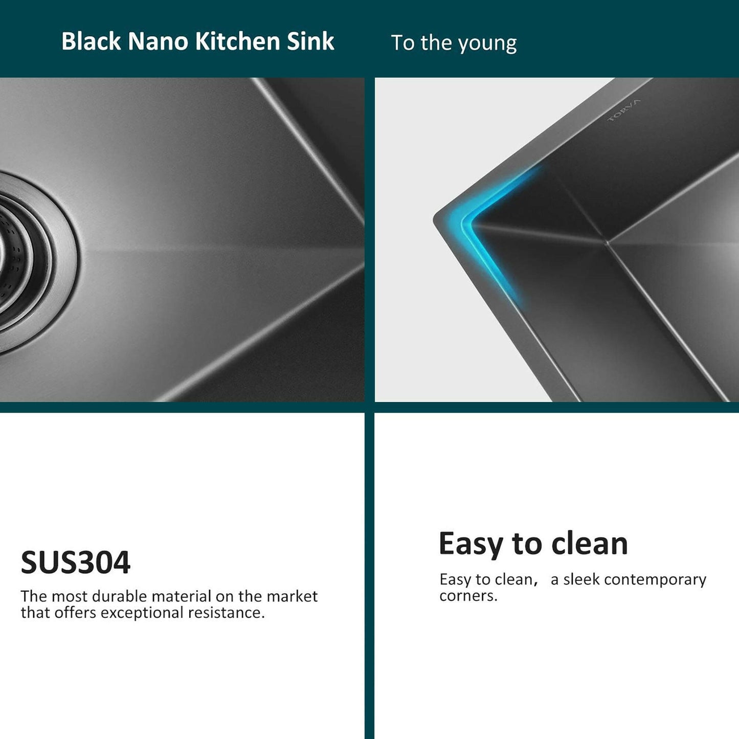 . Nano Coated Undermount Kitchen Sink – 16 Gauge Stainless Steel, Gunmetal Black - GoTypical