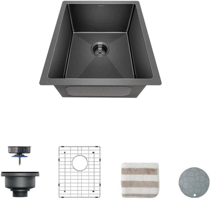 . Undermount Stainless Steel Kitchen Sink – Gunmetal Black Nano Coating - GoTypical