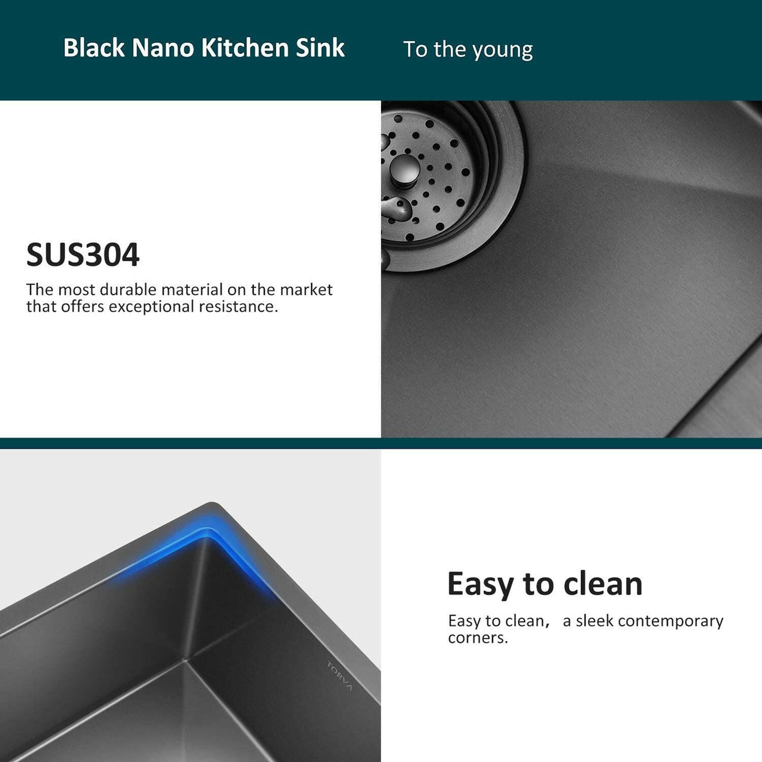 . Undermount Stainless Steel Kitchen Sink – Gunmetal Black Nano Coating - GoTypical