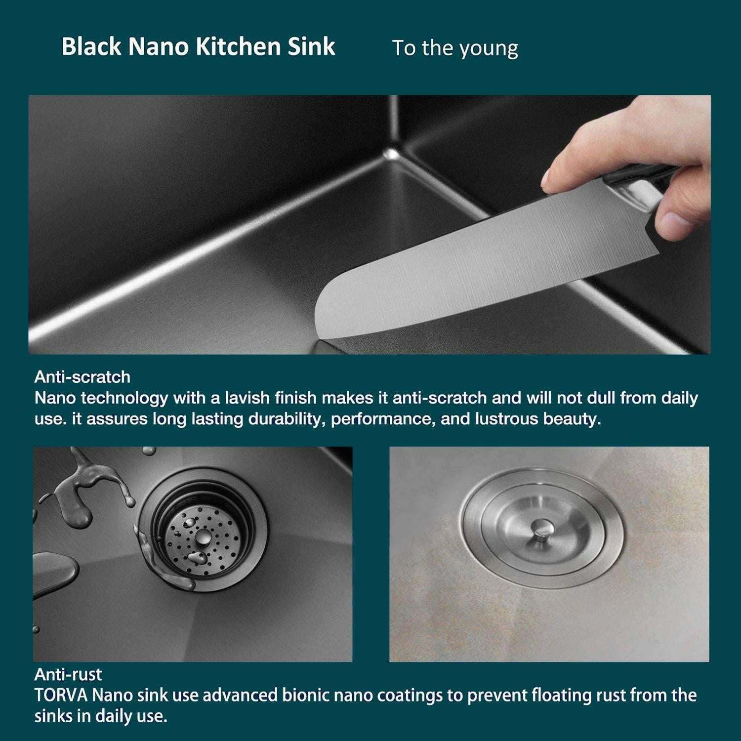 . Undermount Stainless Steel Kitchen Sink – Gunmetal Black Nano Coating - GoTypical