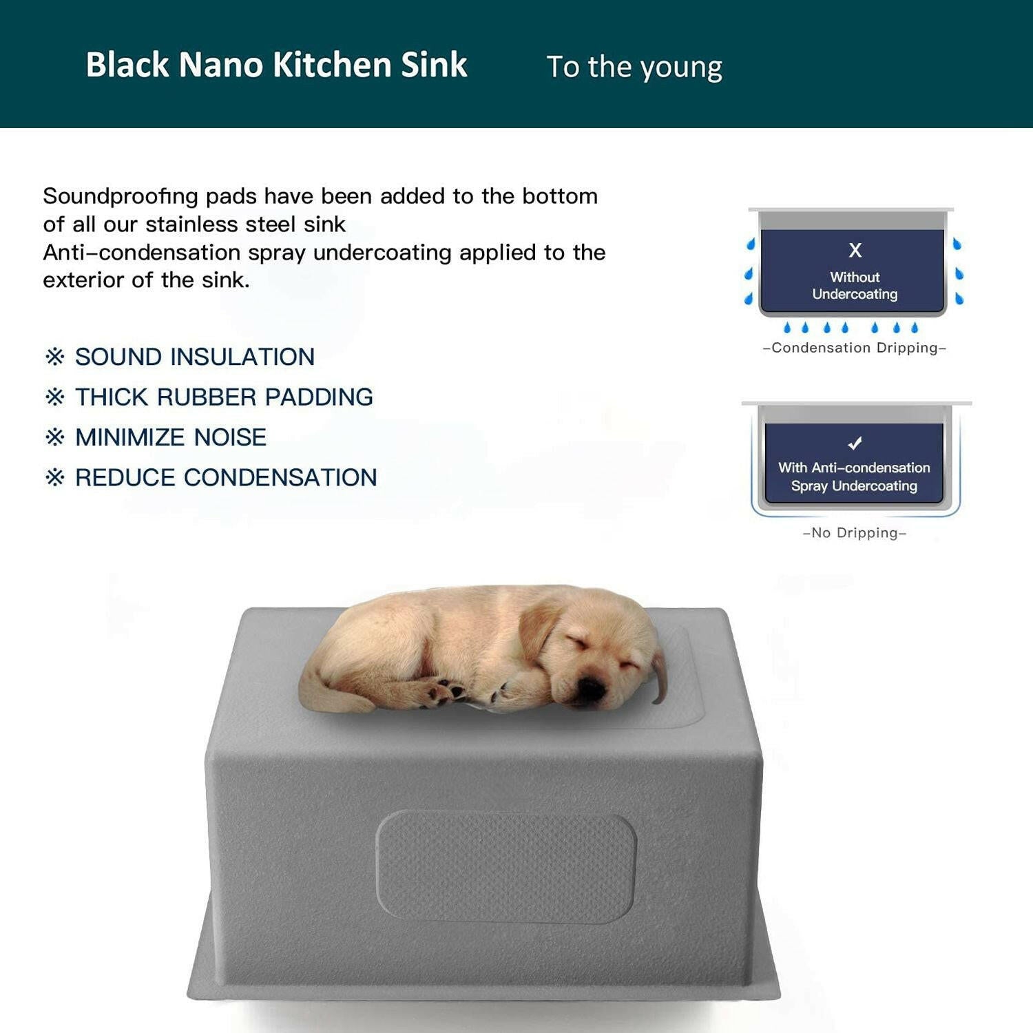 . Undermount Stainless Steel Kitchen Sink – Gunmetal Black Nano Coating - GoTypical