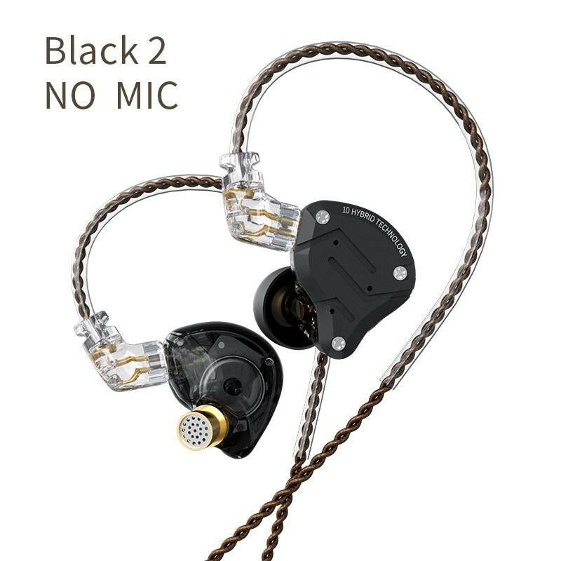 . Gold Earphones – 4BA+1DD Hybrid 10 Drivers HIFI Bass - GoTypical
