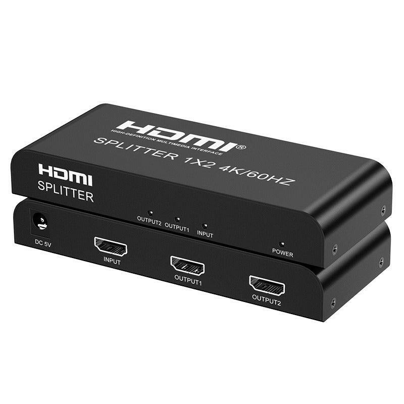 . HDMI Distributor 1x2 4K60Hz Black HDMI Splitter - GoTypical