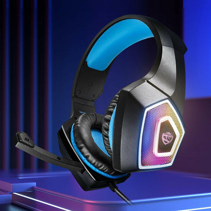 . Wired Gaming Headphones – RGB Lighting, USB & 3.5mm Jack - GoTypical