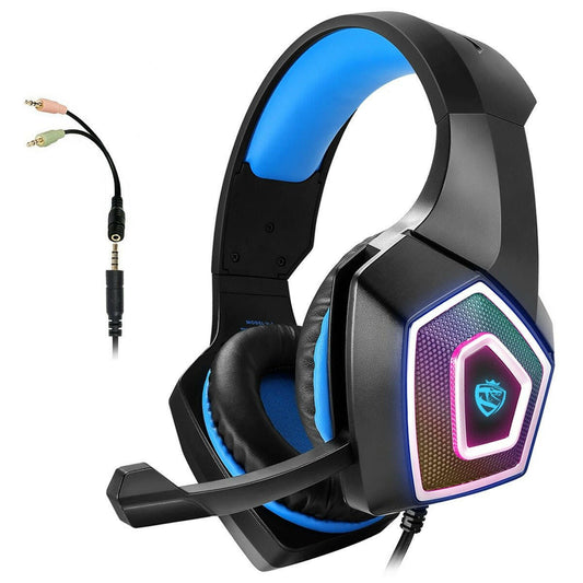 . Wired Gaming Headphones – RGB Lighting, USB & 3.5mm Jack - GoTypical